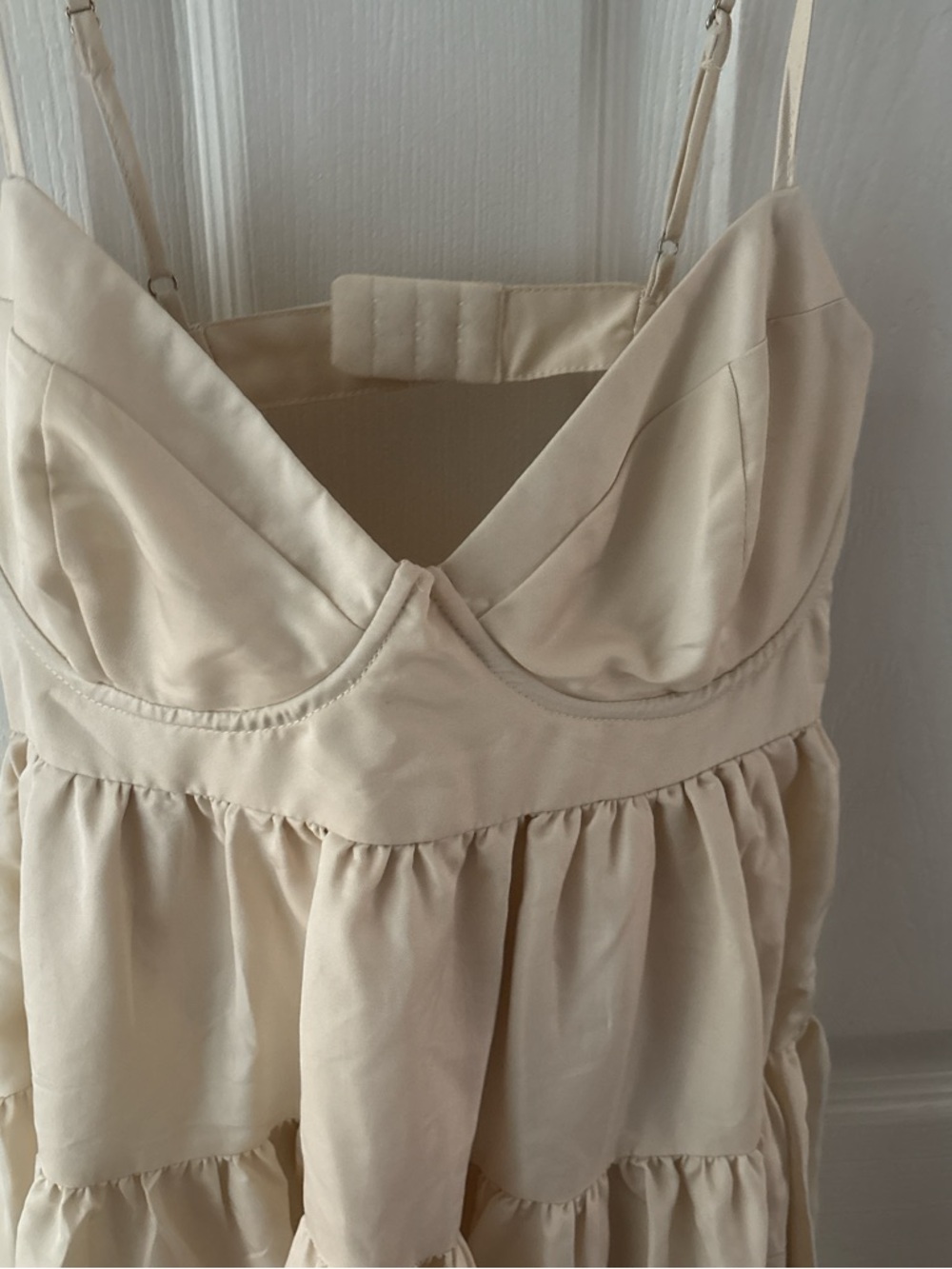 Forever 21 Cream Tiered Spaghetti-Strap Maxi Dress - Picture 2 of 3